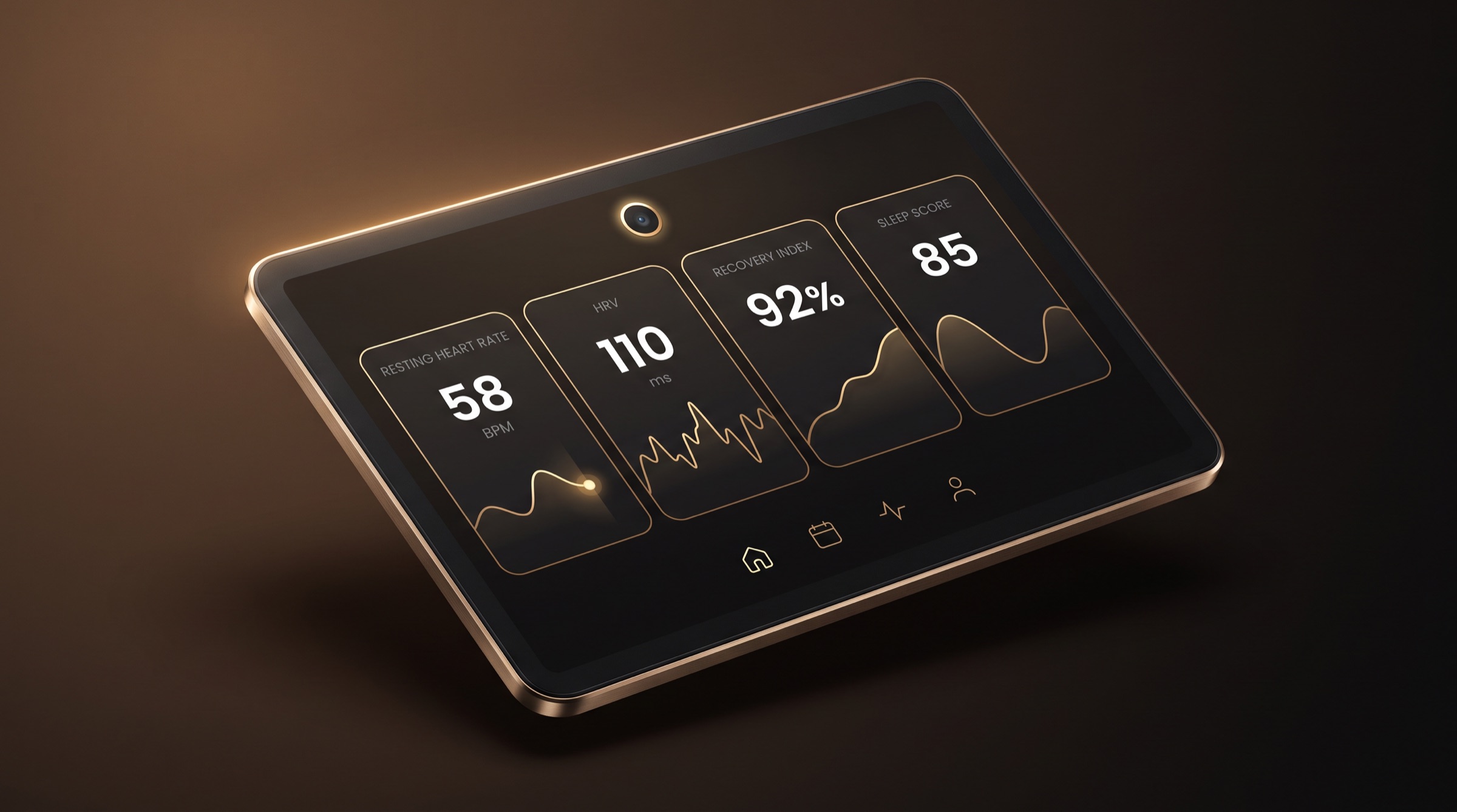 Dashboard de biomarcadores en tablet